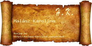 Halász Karolina névjegykártya