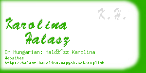 karolina halasz business card